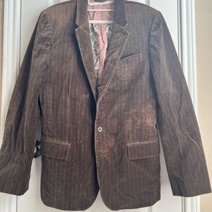 Juicy Couture Brown Pinstripe Blazer